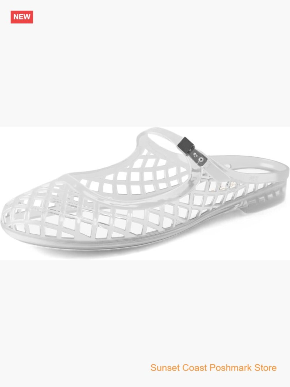 Jelly Mesh Mary Jane Flats Breathable Slides Summer Beach Slippers